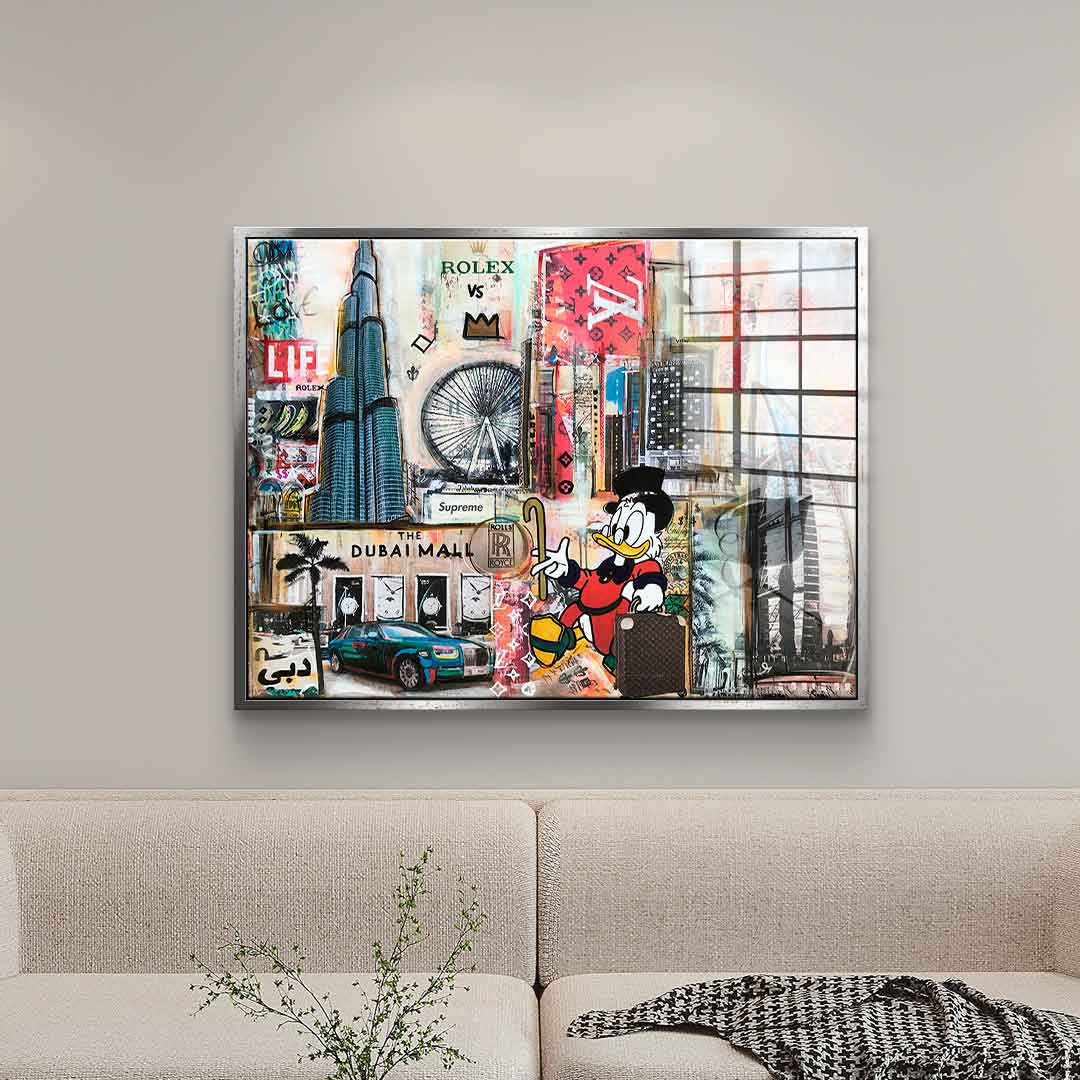 Scrooge McDuck in Dubai - Acrylic glass