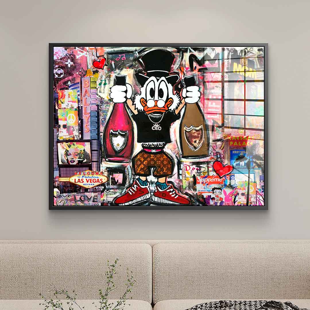 Scrooge McDuck in Las Vegas - Acrylic glass