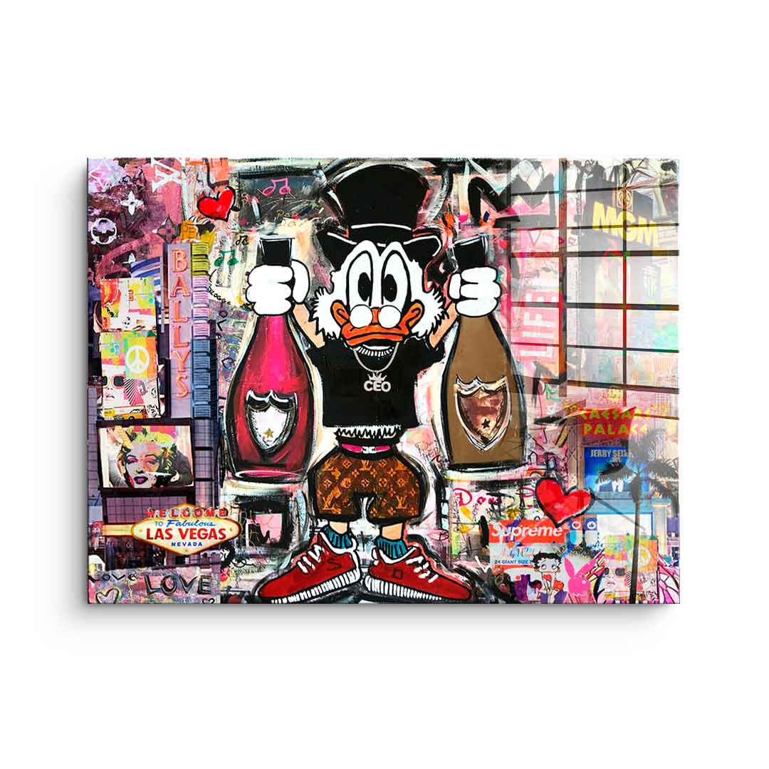 Scrooge McDuck in Las Vegas - Acrylic glass
