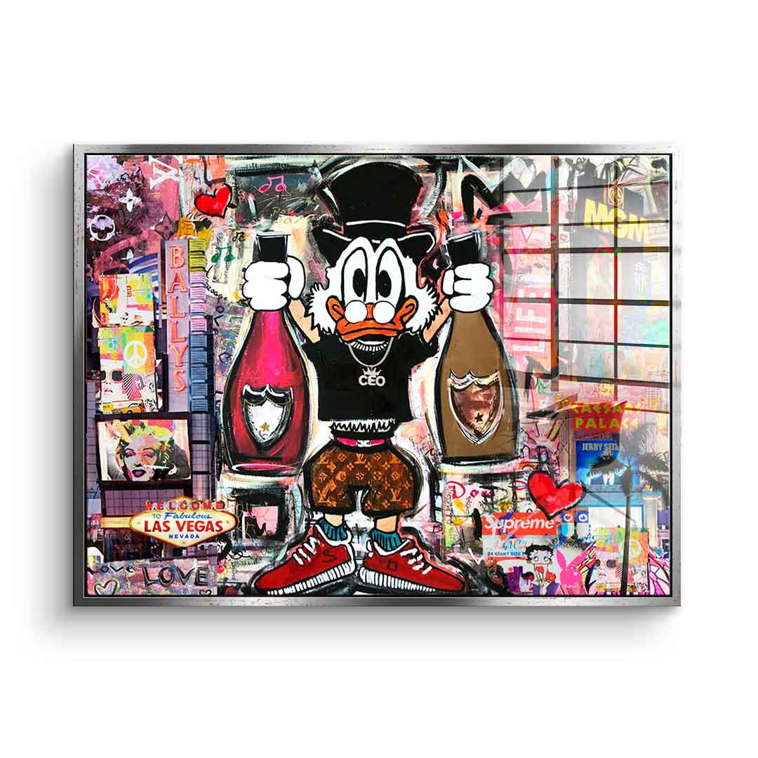 Scrooge McDuck in Las Vegas - Acrylic glass