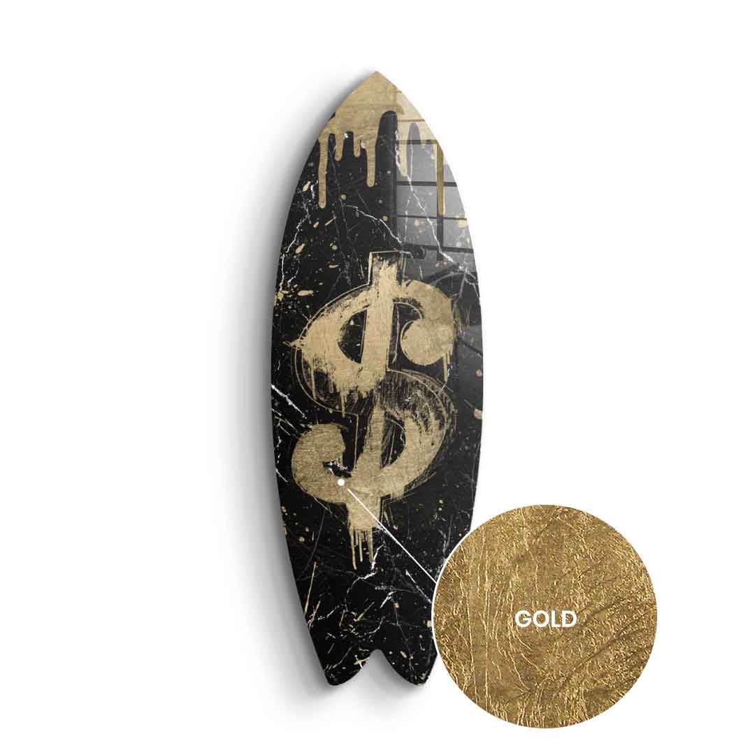 Surfboard Gangster Sign - Blattgold